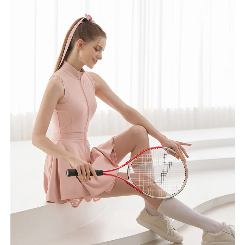 Women's Tennis Skort Dress with Chest Pads